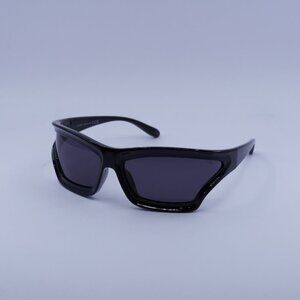 Loewe LW40143U 01A Sunglasses Black Shield Frame, Smoke Lenses